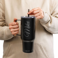 Custom Name Insulated - 40 oz Tumbler with Straw | Travel Hot Cold Cup