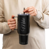 Custom Name Insulated - 40 oz Tumbler with Straw | Travel Hot Cold Cup