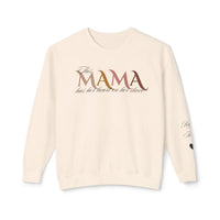 Custom Heart‑on‑Sleeve Mom Sweatshirt – Personalized Names