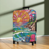 Tropical Beach Luggage Cover – Stretchy Suitcase Protector