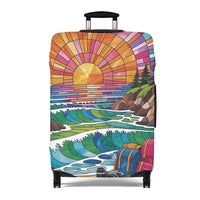 Tropical Beach Luggage Cover – Stretchy Suitcase Protector