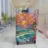 Tropical Beach Luggage Cover – Stretchy Suitcase Protector