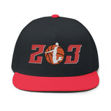 Flat-Brim Basketball Snapback – Mesh Back Hat
