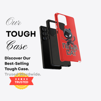 Ninja Cat Phone Case | Cute Cat Design | Phone Protector Gift | Red Ninja Cat Cover
