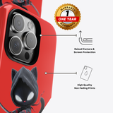 Ninja Cat Phone Case | Cute Cat Design | Phone Protector Gift | Red Ninja Cat Cover